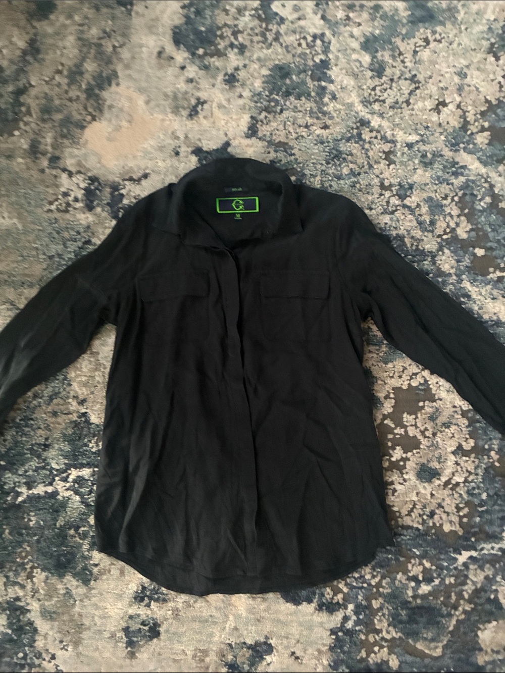 Black womens Lightweight Button-Front Shirt Jacket